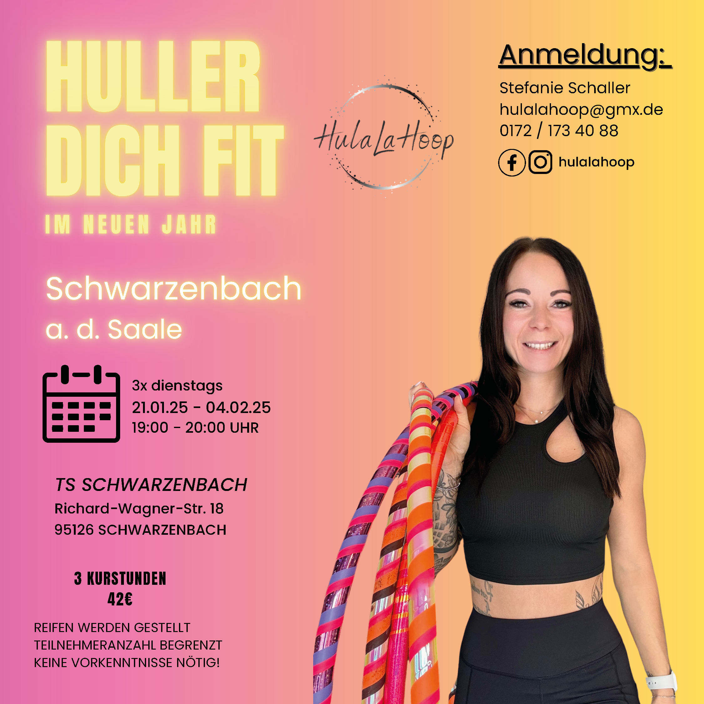 Jetzt zum HulaHoop-Kurs im Turnerheim anmelden!